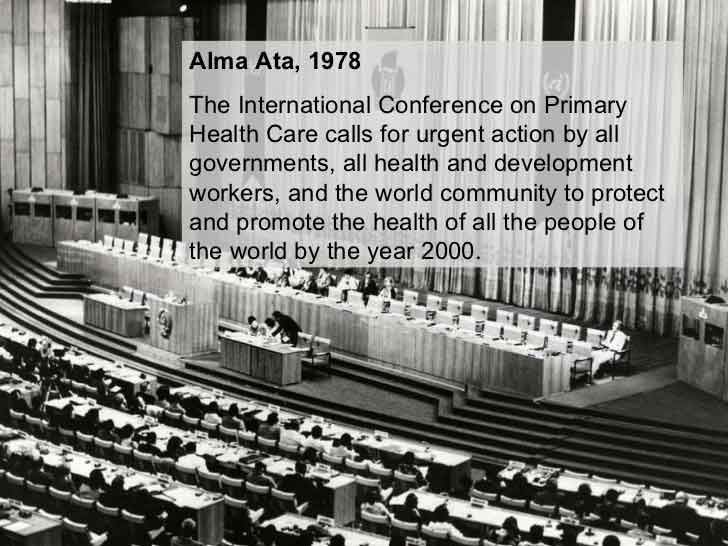 1978 “Dichiarazione di Alma Ata”﻿